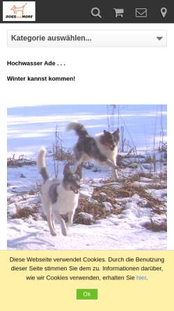 Vorschau der mobilen Webseite dogsandmore.de, Dogs and More, Heike Feldkord