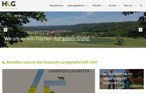 Vorschau von www.hlg.org, Hessische Landgesellschaft mbH
