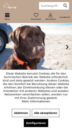 Vorschau der mobilen Webseite www.dogs-only.de, Dogs Only, Miriam Steinmetz