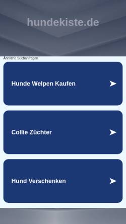 Vorschau der mobilen Webseite www.hundekiste.de, Evi's Hundekiste, Evelyn Lanzinger