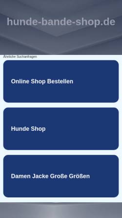 Vorschau der mobilen Webseite www.hunde-bande-shop.de, Hundebande, Susanne Heiden