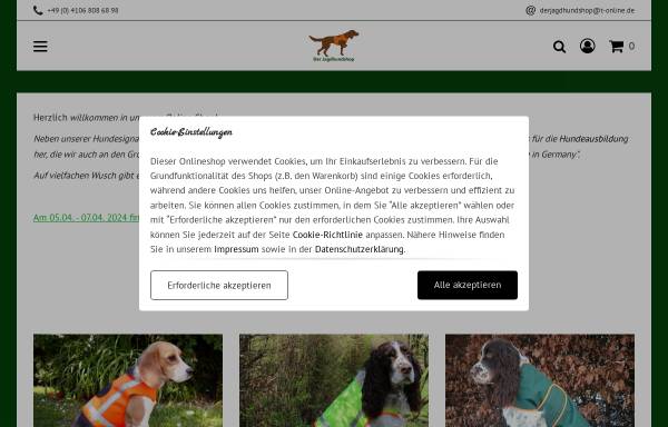Vorschau von www.derjagdhundshop.de, Der Jagdhundshop, Katrin Lüders