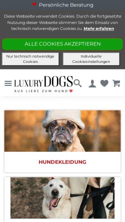 Vorschau der mobilen Webseite www.luxurydogs.de, LuxuryDogs, Stefanie Momm
