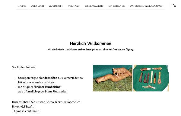 Vorschau von www.hundepfeifen.de, Rhp - Die Hundepfeifenwerkstatt, Thomas Schuhmann
