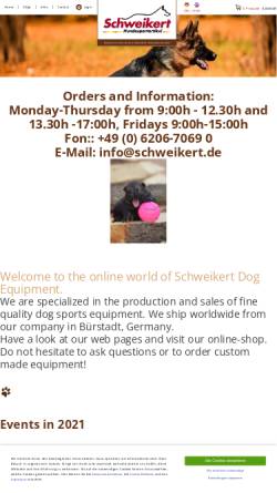 Vorschau der mobilen Webseite www.schweikert-shop.he-hosting.de, Schweikert Hundesportartikel