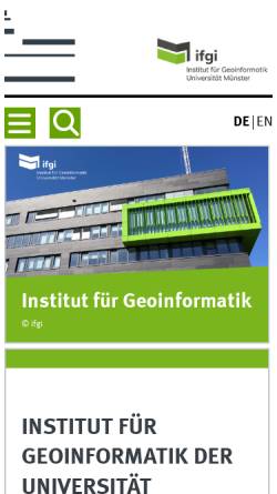 Vorschau der mobilen Webseite ifgi.uni-muenster.de, Institut für Geoinformatik der Universität Münster