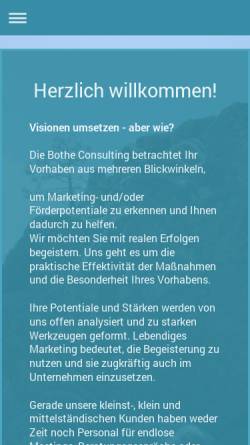 Vorschau der mobilen Webseite www.bothe-consulting.de, Bothe Consulting, Inh. Michael Bothe
