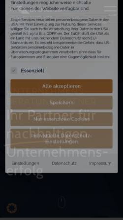 Vorschau der mobilen Webseite bvo-ortner.de, BVO Unternehmensberatung & Partner