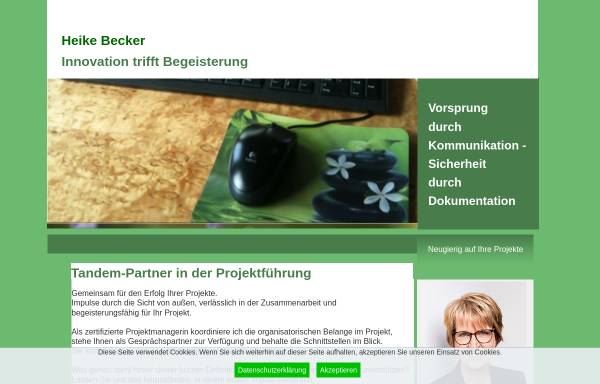Vorschau von www.becker-im-netz.de, Heike Becker - Data Room Management
