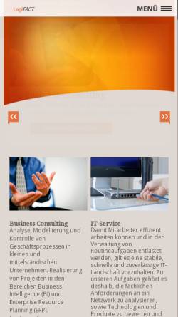 Vorschau der mobilen Webseite logifact.de, LogiFACT, Inh. Roman Hess