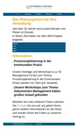 Vorschau der mobilen Webseite www.dasplanungsbuero.de, Planungsbüro Helmut Hüttmann