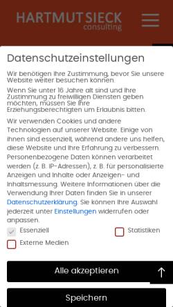 Vorschau der mobilen Webseite sieck-consulting.de, Sieck Consulting