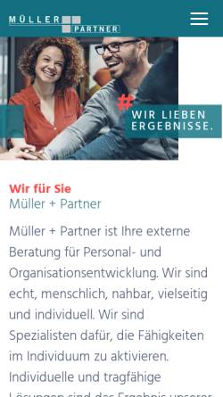 Vorschau der mobilen Webseite www.muellerundpartner.de, Unternehmensberatung Claus A. Müller