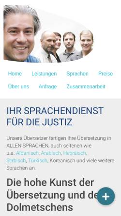 Vorschau der mobilen Webseite www.sprachendienst.de, Bangard, Helmut