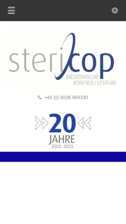 Vorschau der mobilen Webseite www.stericop.de, Stericop GmbH & Co. KG