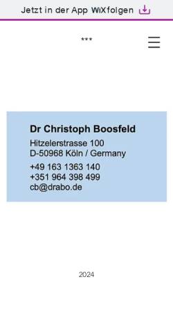 Vorschau der mobilen Webseite www.drabo.de, Drabo Medizintechnik - Dr.-Ing. Christoph Boosfeld