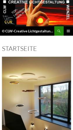 Vorschau der mobilen Webseite www.lichtgestalter.de, CLW-Creative Lichtgestaltung Wenzel
