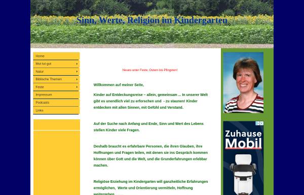 Vorschau von www.sinn-werte-religion.de, Sinn, Werte, Religion im Kindergarten
