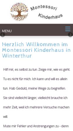 Vorschau der mobilen Webseite montessori-winterthur.ch, Montessori Kinderhaus Winterthur