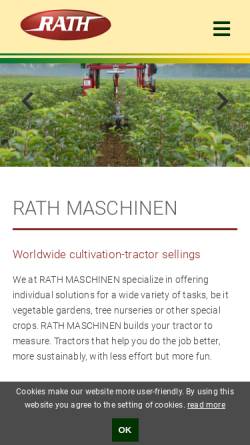 Vorschau der mobilen Webseite rath-maschinen.com, Rath Maschinen