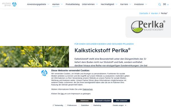 Vorschau von www.kalkstickstoff.de, Degussa AG Standort Trostberg