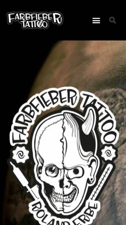 Vorschau der mobilen Webseite www.farbfieber-tattoo.de, Farbfieber Tattoo, Roland Erbe