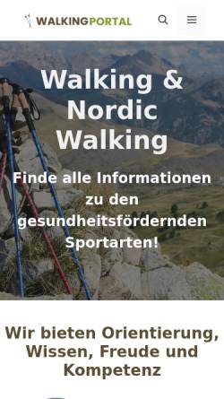 Vorschau der mobilen Webseite www.walkingportal.de, Walkingportal