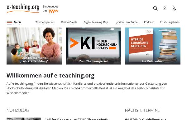 Vorschau von www.e-teaching.org, E-Teaching