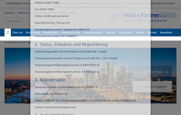 Vorschau von www.huebl-partner.de, Hübl & Partner GmbH Versicherungsmakler