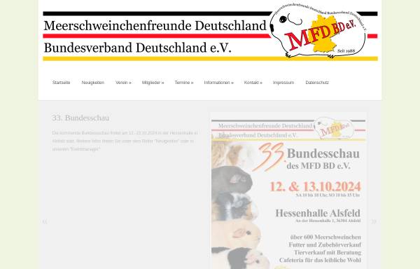 Vorschau von www.meerschweinchenfreunde.de, Meerschweinchenfreunde Deutschland e.V.