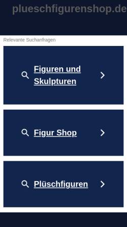 Vorschau der mobilen Webseite www.plueschfigurenshop.de, Plüschfigurenshop - BK Shopping-Solutions