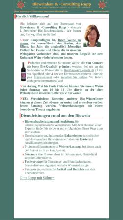 Vorschau der mobilen Webseite www.bio-gusto.at, Bio-Weinbau G. & K Rupp & Söhne
