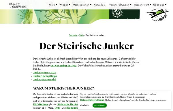 Vorschau von steirischerjunker.at, Steirischer Junker - der Jungwein aus der Steiermark