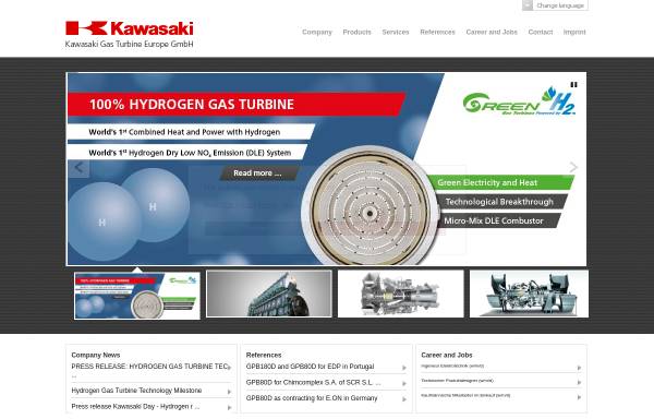 Vorschau von www.kawasaki-gasturbine.de, Kawasaki Gas Turbine Europe GmbH