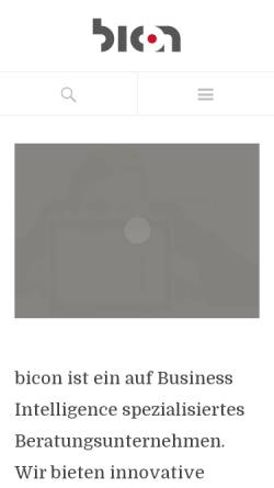 Vorschau der mobilen Webseite b-i-con.de, B-I-Con Business Information Consulting