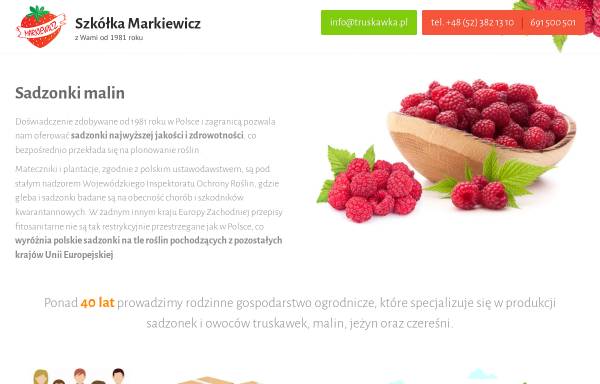 Vorschau von www.malina.pl, Szkółka Markiewicz