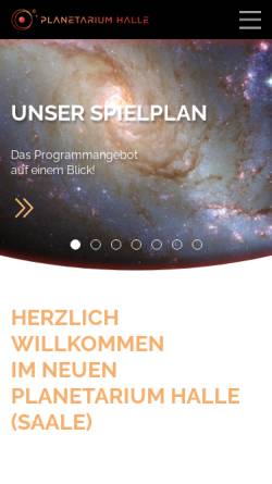 Vorschau der mobilen Webseite www.planetarium-halle.de, Planetarium