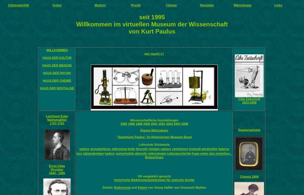 Vorschau von www.amuseum.de, Das virtuelle Museum der Wissenschaft