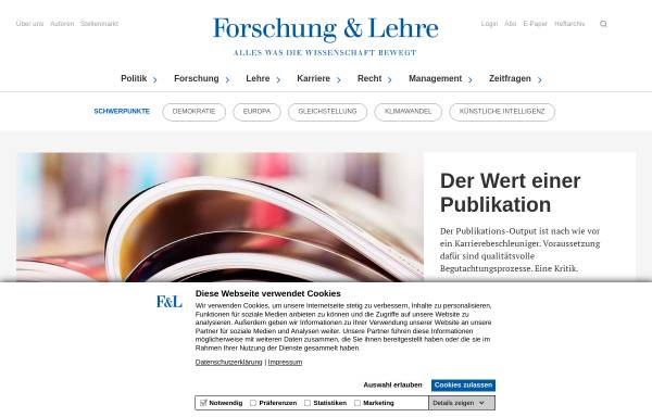 Vorschau von www.forschung-und-lehre.de, Forschung & Lehre