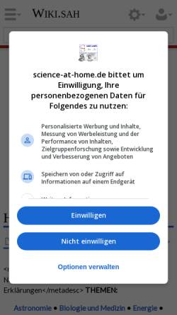 Vorschau der mobilen Webseite www.science-at-home.de, Science@Home