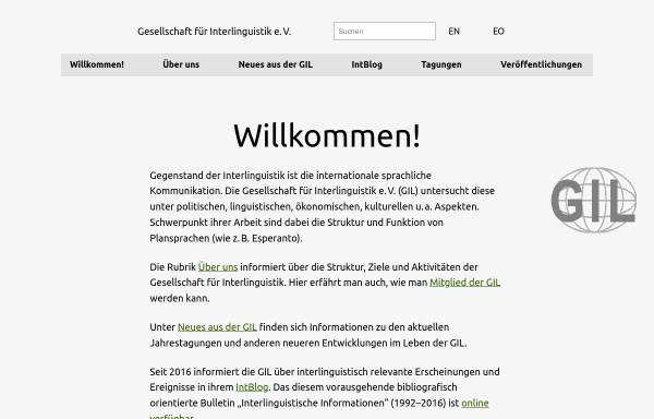 Vorschau von www.interlinguistik-gil.de, Gesellschaft für Interlinguistik