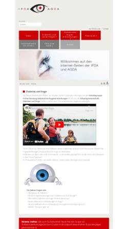 Vorschau der mobilen Webseite www.diabetes-auge.de, Diabetische Augenerkrankungen