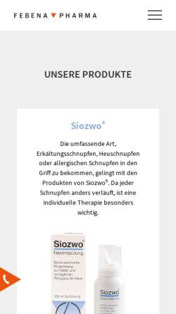 Vorschau der mobilen Webseite www.febena.de, Siozwo