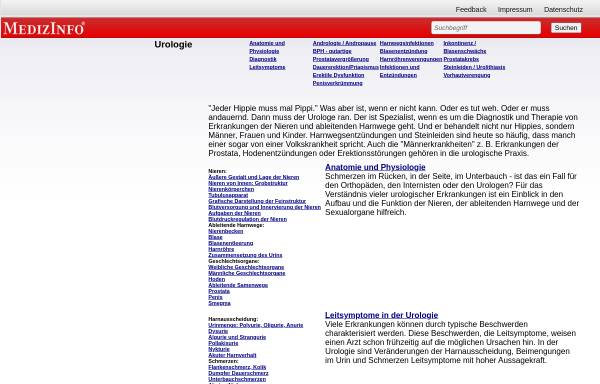 Vorschau von www.medizinfo.de, Medizinfo: Urologie