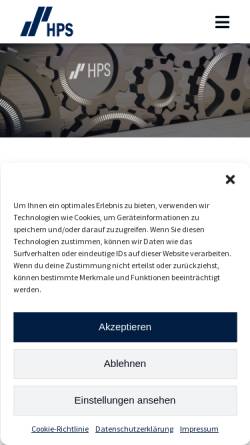 Vorschau der mobilen Webseite hpsolutions.de, High Performance Solutions GmbH