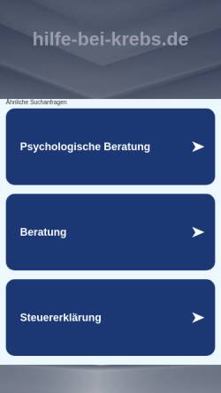 Vorschau der mobilen Webseite www.hilfe-bei-krebs.de, Hilfe-bei-Krebs.de