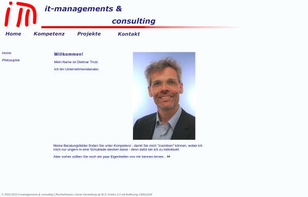 Vorschau von www.it-managements.de, IT-Managements & Consulting - Dietmar Trost