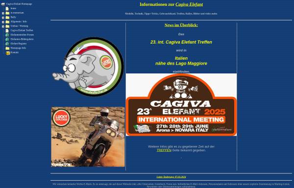 Alex Fischers Cagiva Elefant-Seiten