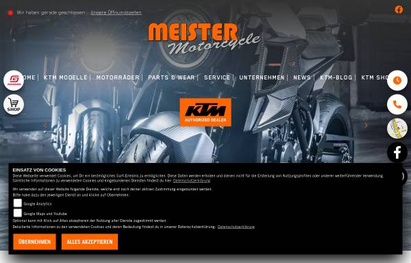 Vorschau von www.meistermotorcycle.ch, Meister Motorcycle, Ramiswil (CH)