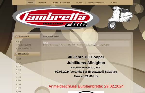 Vorschau von www.lambrettaclub.at, Lambrettaclub Austria